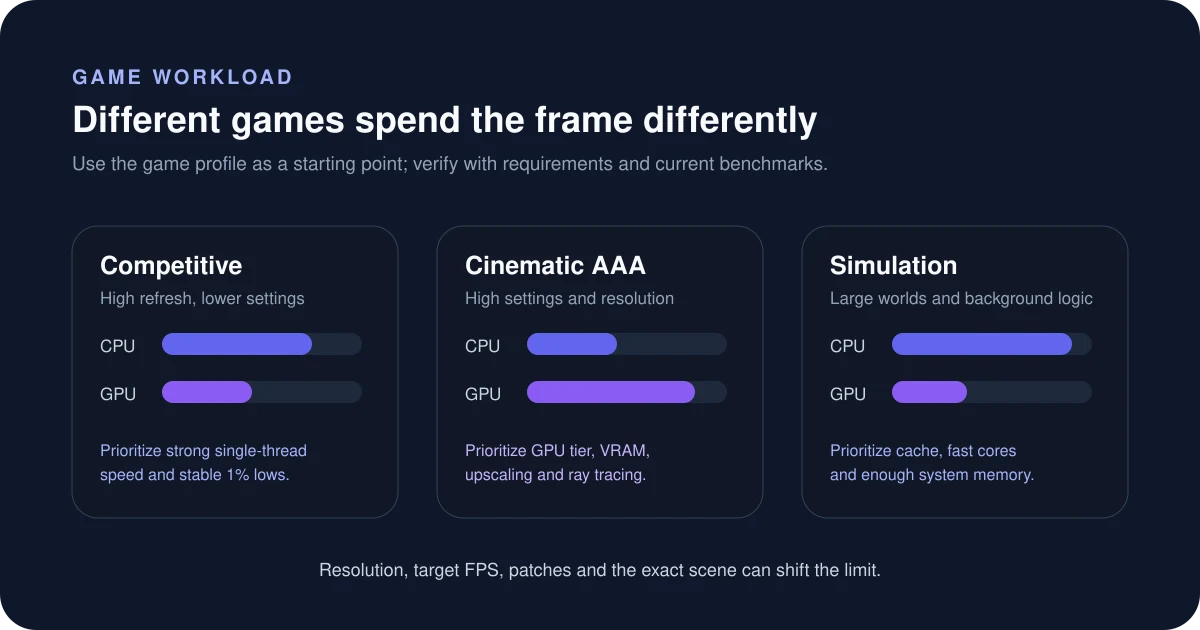 CPU and GPU game workload balance diagram for Helldivers 2